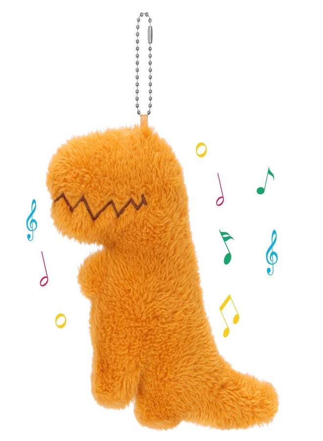 AGIFTMIND Singing Dinosaur Nuggets Plush Musical Dinosaur Stuffed Animal, Funny Dino Party Gifts Birthday Decorations Novelty Keychain for Adults Women Men Friends (Dino) - Image 1